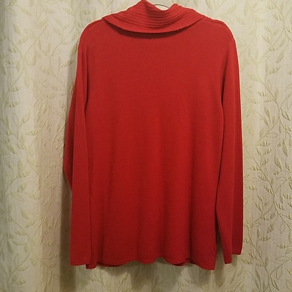 NWT R.Q.T. Red Cowl Neck Sweater - Picture 6 of 6